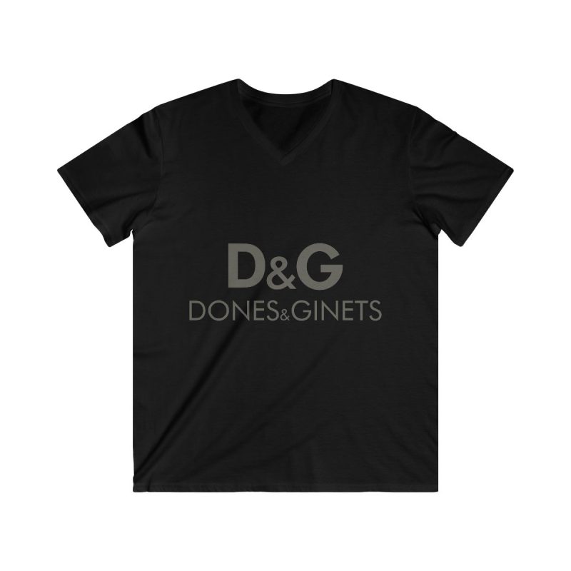 Camiseta hombre entallada cuello de pico - Negro - Dones & Ginets