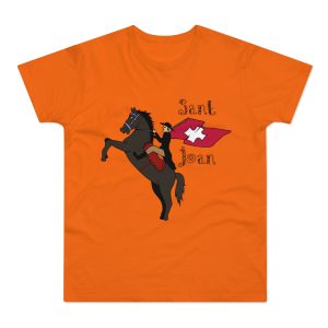 Camiseta hombre punto liso - Naranja - Camiseta Sant Joan
