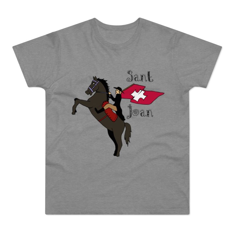 Camiseta hombre punto liso - Gris deportivo jaspeado - Camiseta Sant Joan