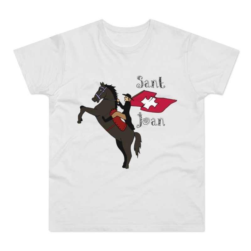 Camiseta hombre punto liso - Blanco - Camiseta Sant Joan