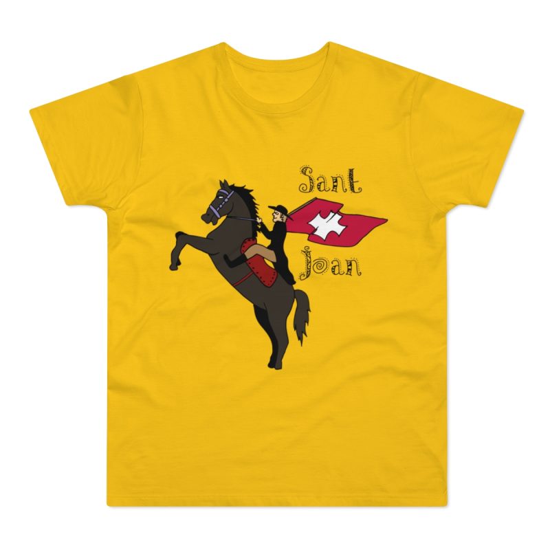 Camiseta hombre punto liso - Amarillo dorado - Camiseta Sant Joan