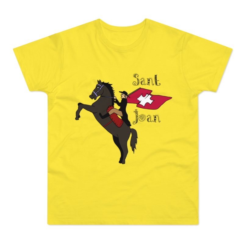 Camiseta hombre punto liso - Amarillo solar - Camiseta Sant Joan