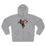 Sudadera capucha con cremallera premium - Gris jaspeado claro - Camiseta Sant Joan