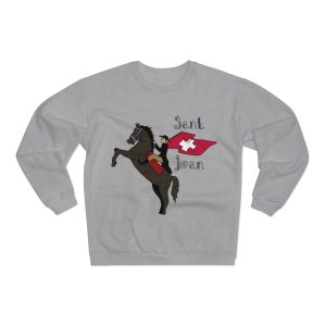 Sudadera cuello redondo premium - Gris jaspeado claro - Camiseta Sant Joan