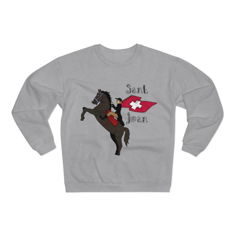 Sudadera cuello redondo premium - Gris jaspeado claro - Camiseta Sant Joan Sudadera cuello redondo premium - Gris jaspeado claro - Camiseta Sant Joan