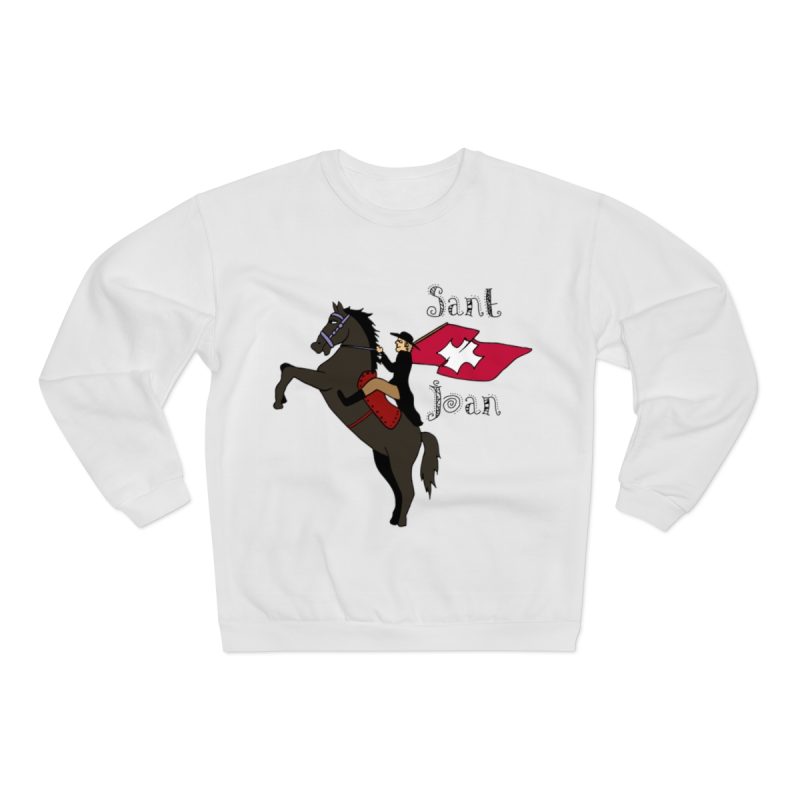 Sudadera cuello redondo premium - Blanco - Camiseta Sant Joan