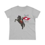 Camiseta mujer algodon medio - Gris deportivo - Camiseta Sant Joan