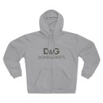 Sudadera capucha con cremallera premium - Gris jaspeado claro - Dones & Ginets Sudadera capucha con cremallera premium - Gris jaspeado claro - Dones & Ginets