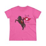 Camiseta mujer algodon medio - Rosa azalea - Camiseta Sant Joan