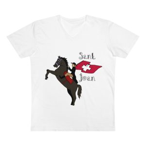 Camiseta hombre cuello de pico Presenter - Blanco - Camiseta Sant Joan