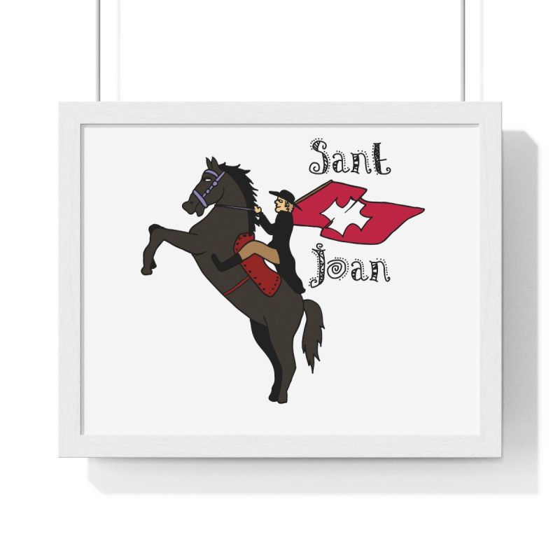 Poster enmarcado horizontal - Blanco - Camiseta Sant Joan
