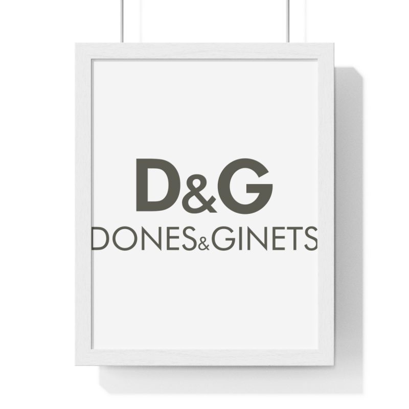 Poster enmarcado vertical - Blanco - Dones & Ginets