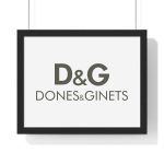 Poster enmarcado horizontal - Negro - Dones & Ginets