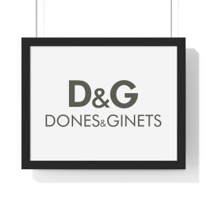 Poster enmarcado horizontal - Negro - Dones & Ginets