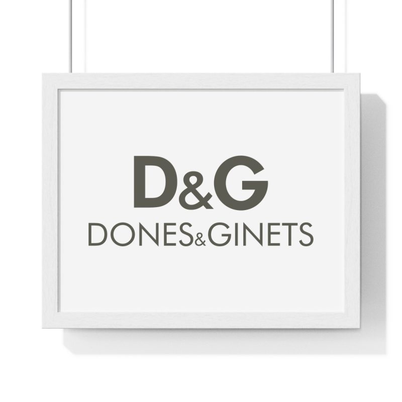 Poster enmarcado horizontal - Blanco - Dones & Ginets