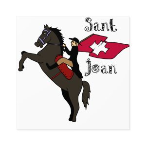 Pegatinas laminadas cuadradas - Camiseta Sant Joan