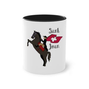 Taza bicolor - Negro - Camiseta Sant Joan