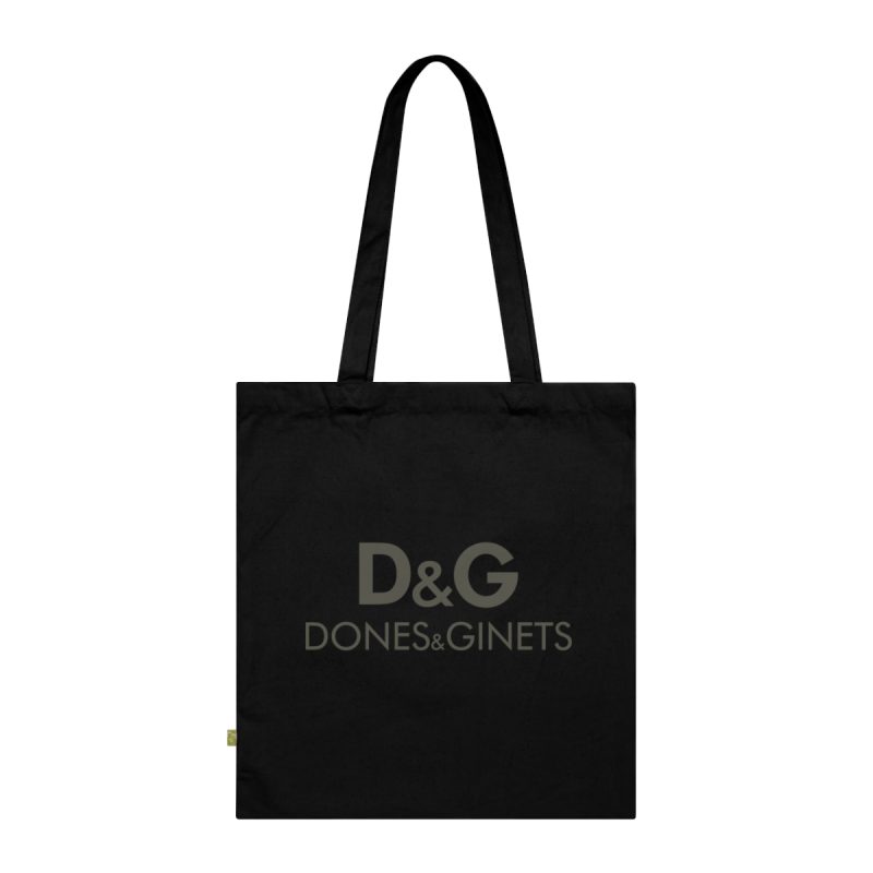 Bolsa de algodon organico - Negro - Dones & Ginets Bolsa de algodon organico - Negro - Dones & Ginets