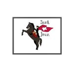 Poster con marco de madera - Marco negro - Camiseta Sant Joan