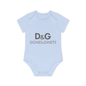 Body bebe manga corta organico - Azul empolvado - Dones & Ginets
