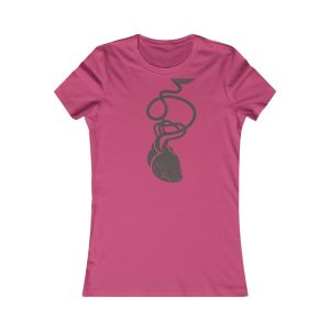 Camiseta mujer Favorite - Frambuesa - Cervell + cor = bandera de Ciutadella