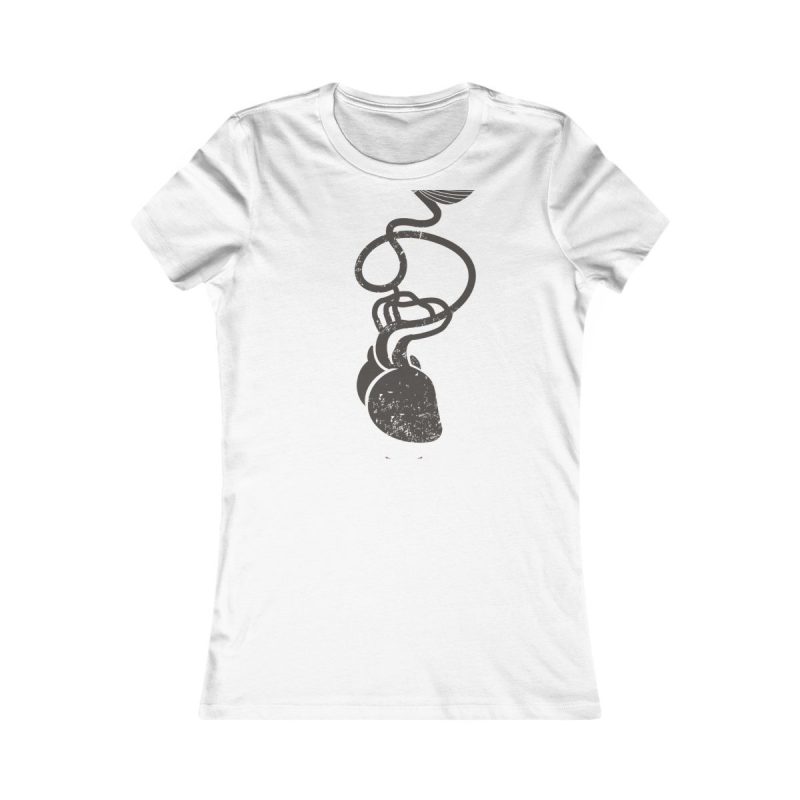 Camiseta mujer Favorite - Blanco - Cervell + cor = bandera de Ciutadella