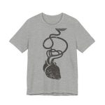 Camiseta jersey manga corta - Gris jaspeado - Cervell + cor = bandera de Ciutadella