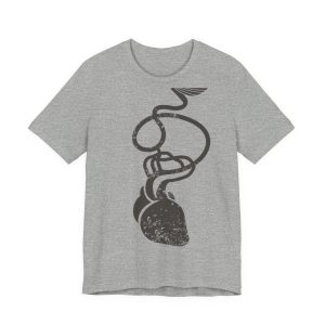 Camiseta jersey manga corta - Gris jaspeado - Cervell + cor = bandera de Ciutadella