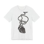 Camiseta jersey manga corta - Gris ceniza - Cervell + cor = bandera de Ciutadella