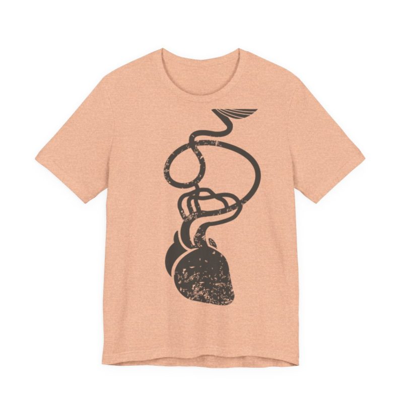 Camiseta jersey manga corta - Melocoton jaspeado - Cervell + cor = bandera de Ciutadella