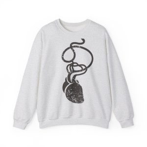 Sudadera cuello redondo - Gris ceniza - Cervell + cor = bandera de Ciutadella