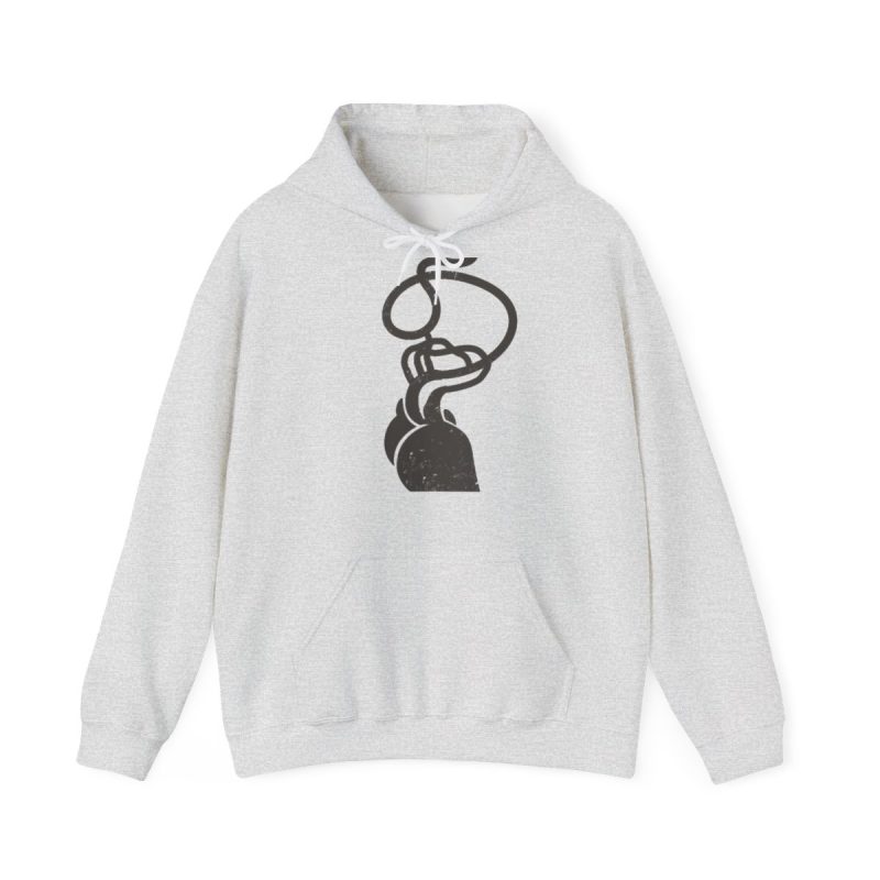 Sudadera con capucha - Gris ceniza - Cervell + cor = bandera de Ciutadella Sudadera con capucha - Gris ceniza - Cervell + cor = bandera de Ciutadella