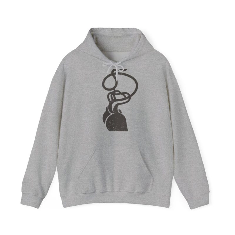 Sudadera con capucha - Gris deportivo - Cervell + cor = bandera de Ciutadella