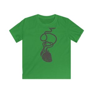 Camiseta infantil Softstyle - Verde irlandes - Cervell + cor = bandera de Ciutadella