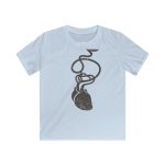 Camiseta infantil Softstyle - Azul claro - Cervell + cor = bandera de Ciutadella Camiseta infantil Softstyle - Azul claro - Cervell + cor = bandera de Ciutadella