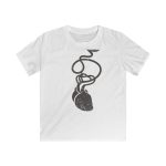 Camiseta infantil Softstyle - Blanco - Cervell + cor = bandera de Ciutadella Camiseta infantil Softstyle - Blanco - Cervell + cor = bandera de Ciutadella