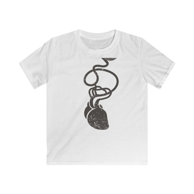 Camiseta infantil Softstyle - Blanco - Cervell + cor = bandera de Ciutadella