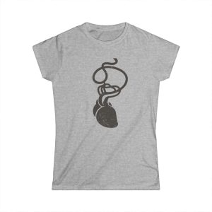 Camiseta mujer Softstyle - Gris deportivo - Cervell + cor = bandera de Ciutadella