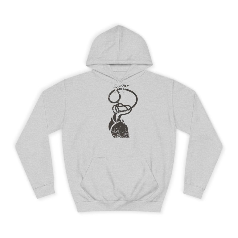 Sudadera universitaria - Gris jaspeado claro - Cervell + cor = bandera de Ciutadella