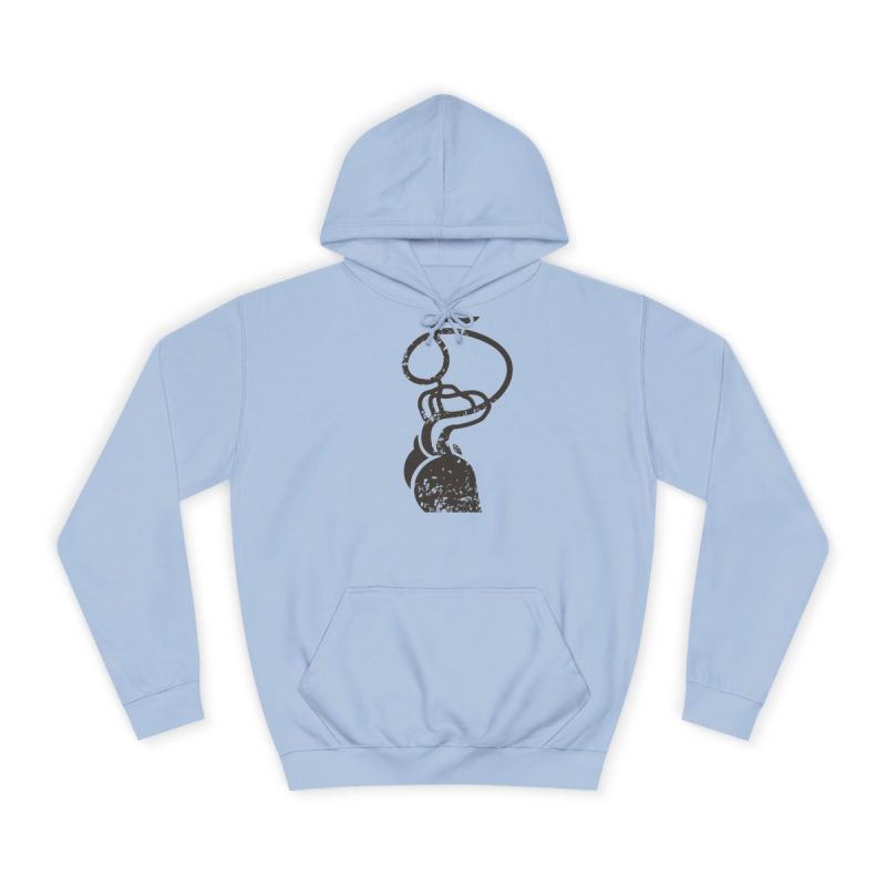 Sudadera universitaria - Azul cielo - Cervell + cor = bandera de Ciutadella