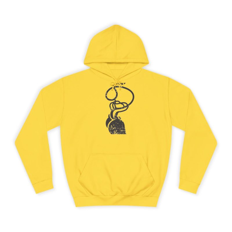 Sudadera universitaria - Amarillo sol - Cervell + cor = bandera de Ciutadella