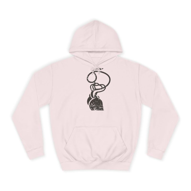 Sudadera universitaria - Rosa bebe - Cervell + cor = bandera de Ciutadella