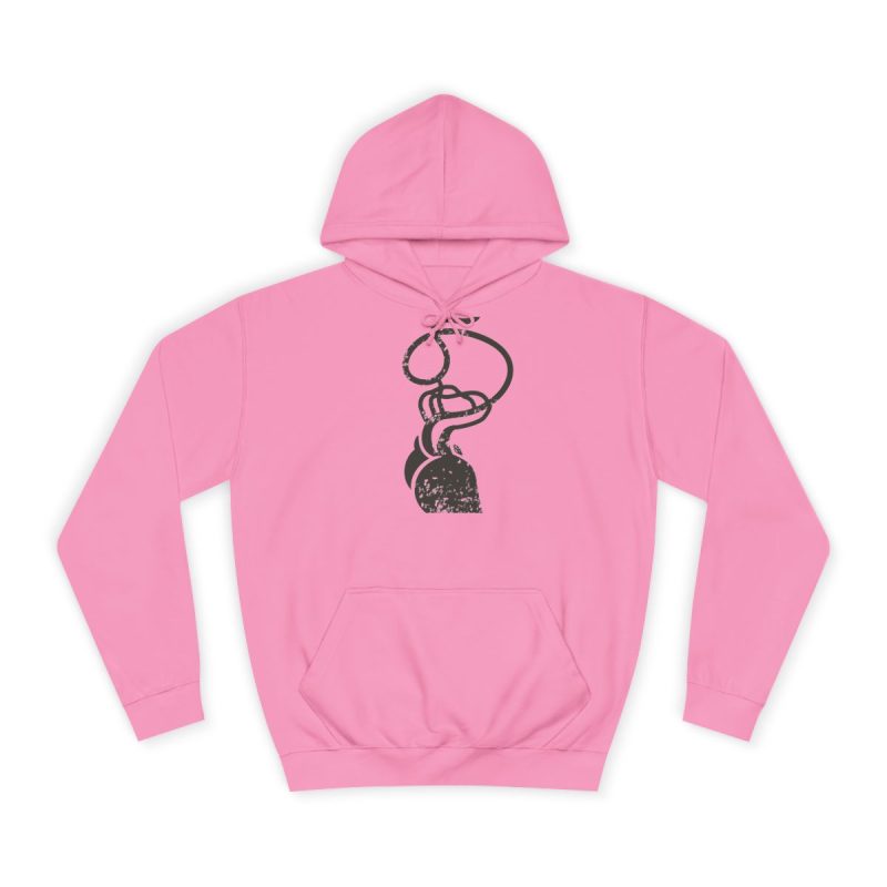 Sudadera universitaria - Rosa algodon de azucar - Cervell + cor = bandera de Ciutadella