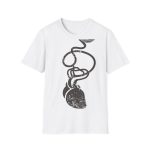 Camiseta Softstyle - Blanco - Cervell + cor = bandera de Ciutadella Camiseta Softstyle - Blanco - Cervell + cor = bandera de Ciutadella