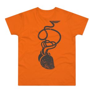 Camiseta hombre punto liso - Naranja - Cervell + cor = bandera de Ciutadella