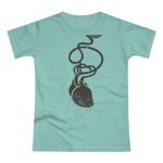 Camiseta mujer punto liso - Verde menta - Cervell + cor = bandera de Ciutadella