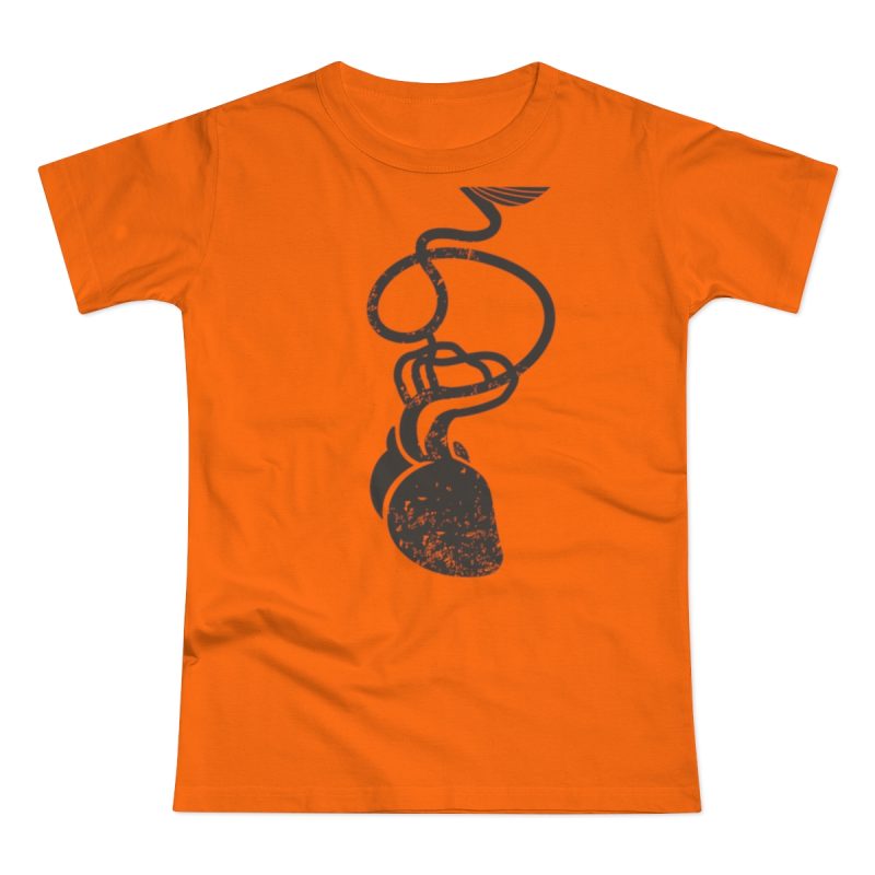 Camiseta mujer punto liso - Naranja - Cervell + cor = bandera de Ciutadella