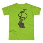 Camiseta mujer punto liso - Verde orquidea - Cervell + cor = bandera de Ciutadella
