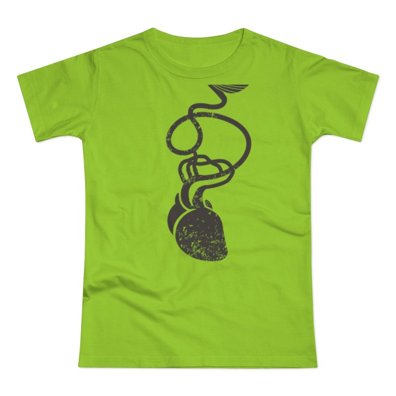 Camiseta mujer punto liso - Verde orquidea - Cervell + cor = bandera de Ciutadella