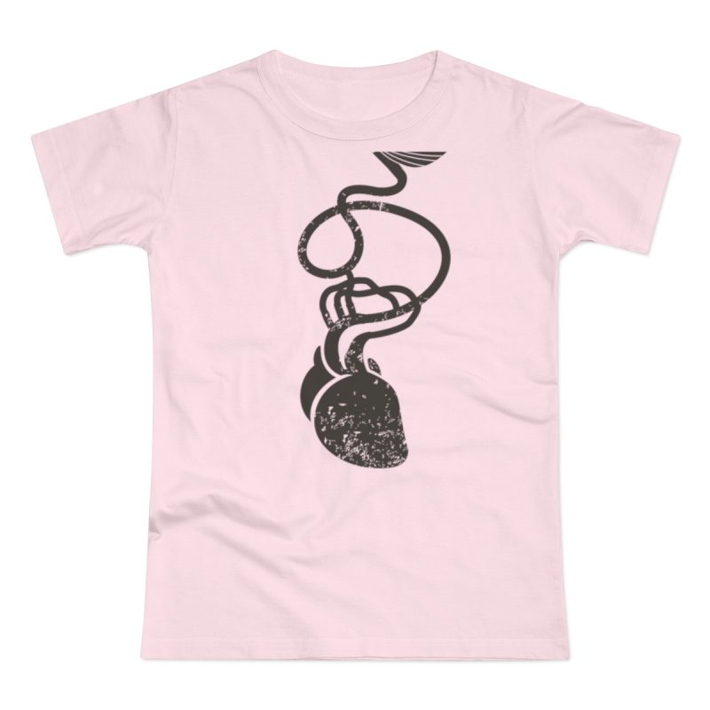 Camiseta mujer punto liso - Rosa orquidea - Cervell + cor = bandera de Ciutadella